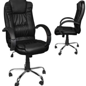 Elegant och Ergonomisk Kontorsfåtölj med Justerbar Komfort och Reptåliga Gummihjul