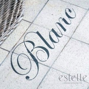 Schablon ‘Blanc’ i lantlig stil