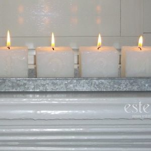 Adventsljus på zinkbricka