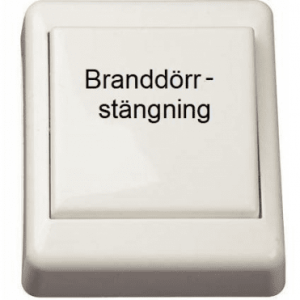 ELKO (RS) strömställare – Valfri gravyr “Branddörrstängning”