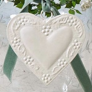 Hjärta, cremefärgat