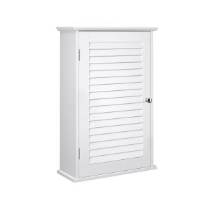 Väggskåp i trä med vit finish, 40 x 16 x 60 cm