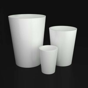 Blomkruka av polyeten URAN PL-UR60 vit