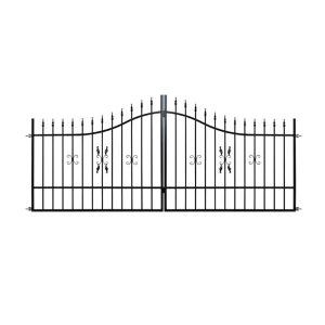 Dubbelgrind HJÄLMAREN 5 m – Klassisk smidesgrind i varmförzinkat stål