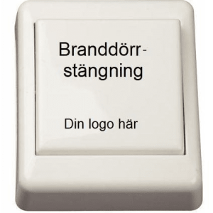 ELKO (RS) strömställare – Valfri gravyr “Branddörrstängning” + Er Logo