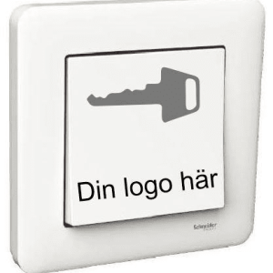 Exxact strömställare – Valfri gravyr  “Öppnaknapp” + Er Logo