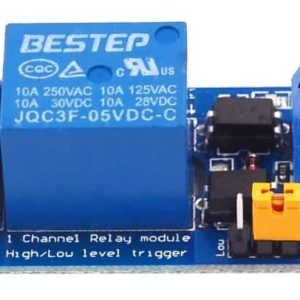 Relä 12V 1-kanals med hög- och låg-nivåtriggning