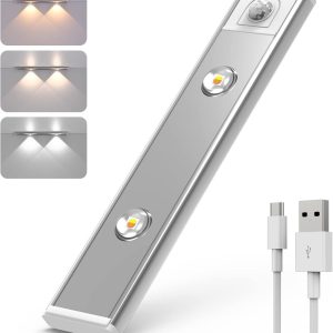 Spotlight Ljuslist 20CM LED Lampa med Rörelsesensor (Silver)