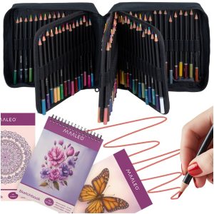Färgglatt Skaparkit – 120 Intensiva Färgpennor med Ritblock och Väska