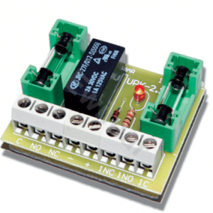 Relä 12 VDC 2 vxl reläer – Avsäkrad + indikering